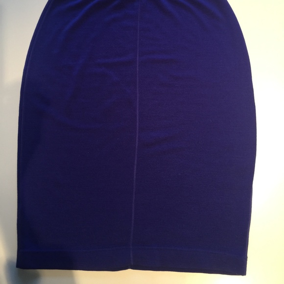 Claude Montana VTG cobolt-blue knit skirt - Picture 8 of 12